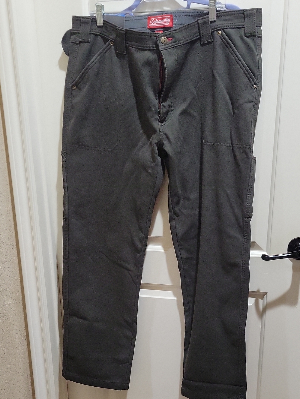 Coleman Men’s Black Cargo Utility Pants Fleece Lined
